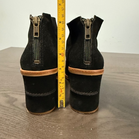 UGG Women’s Ginger Open-Toe Ankle Boots‎ -Black Suede Size 8,5 - Picture 2 of 9